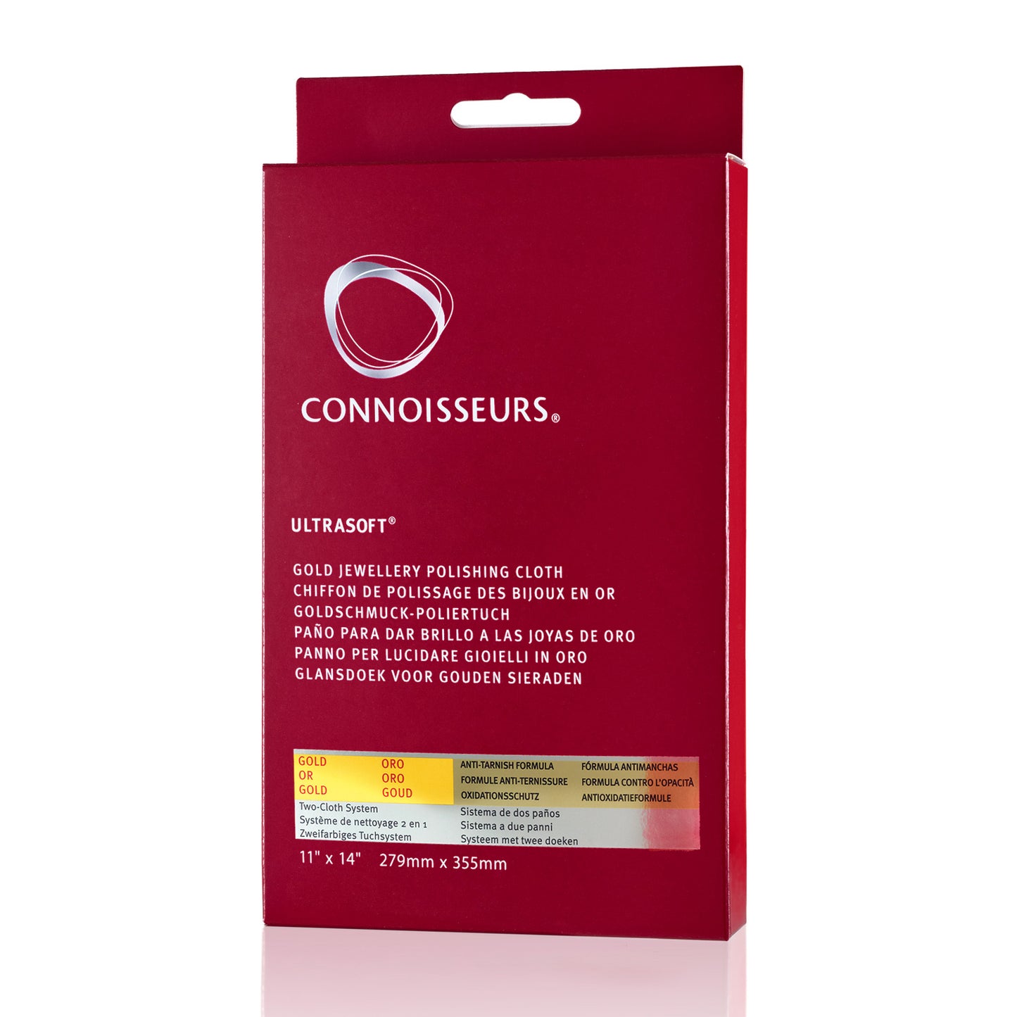 Connoisseurs Gold Jewelry Polishing Cloth 11" x 14"