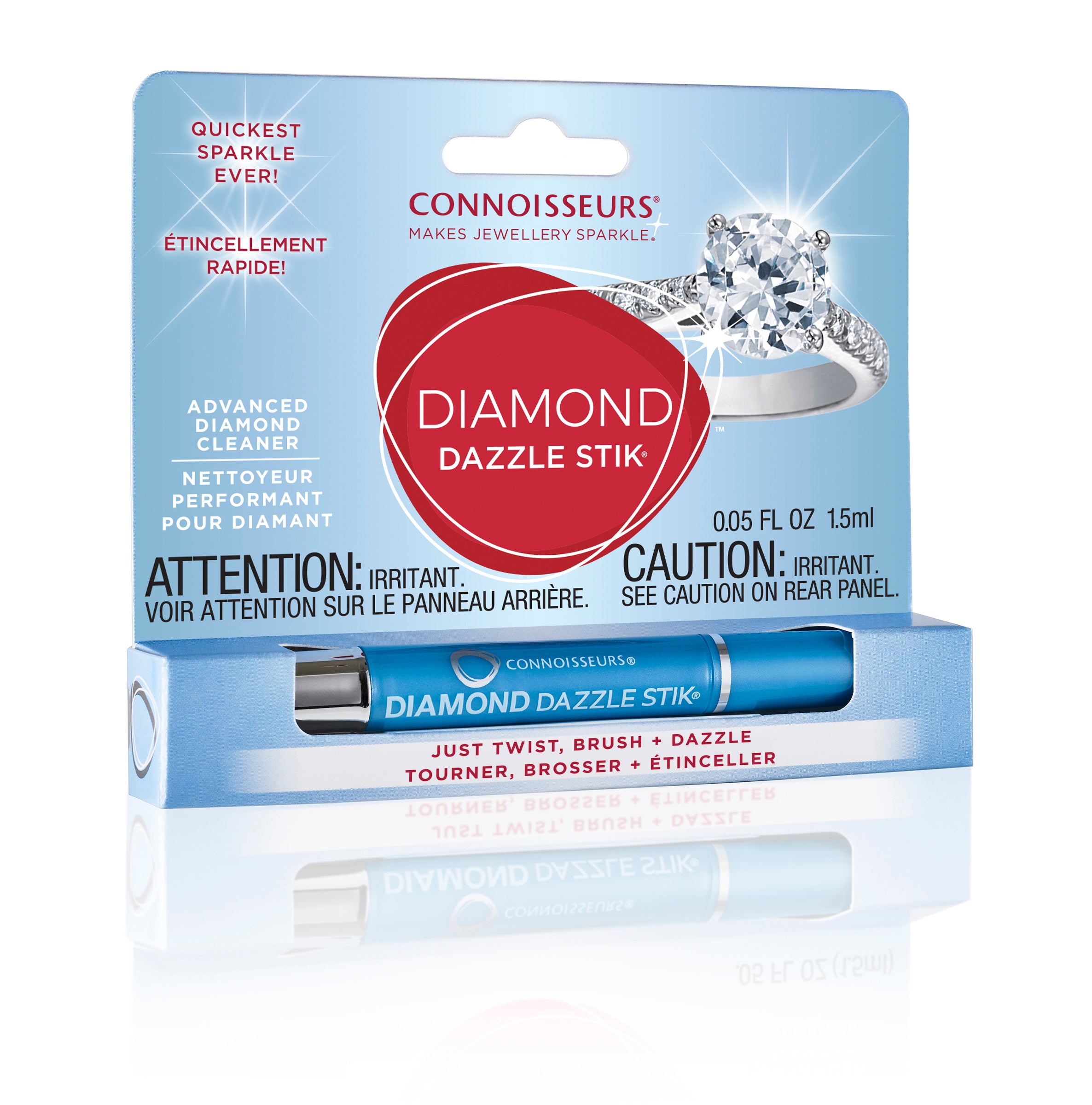 CONNOISSEURS Diamond Dazzle Stik - Portable Diamond Cleaner for Rings and  Other Jewelry - Bring Out The Sparkle in Your Precious Stones