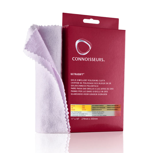 Connoisseurs Gold Jewelry Polishing Cloth 11" x 14"