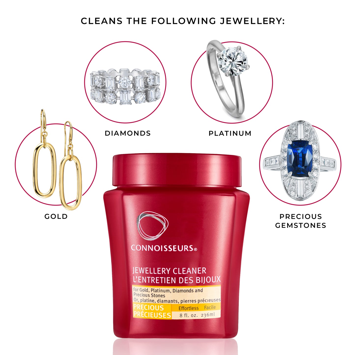 Connoisseurs Fine Jewelry Cleaner 8 FL. OZ. (236 ml)